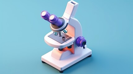 3d Microscope Illustration Isolated Background