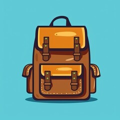Hiking school backpack vector image