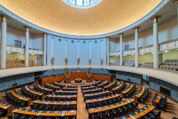 Inside the Finnish Parliament building