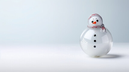 Obraz premium Snowman as a Christmas tree decoration. Isolated
