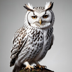 Owl on a light background
