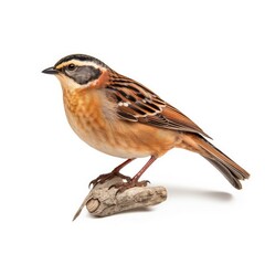 Fototapeta premium Siberian accentor bird isolated on white background.