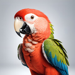 Fototapeta premium Parrot ara on a light background