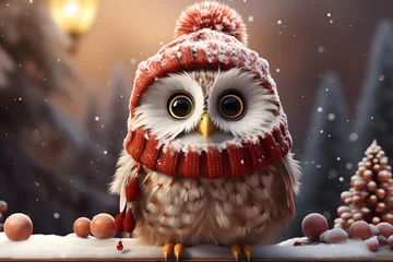 Deurstickers a owl © fadi
