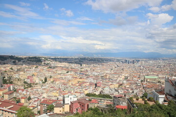 Fototapeta na wymiar view of napoli city from the top