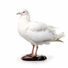Ring-billed gull bird isolated on white background.