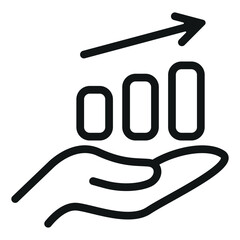 Data analysis linear icon.