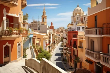 Foto op Canvas A Spanish city in Valencia region. Generative AI © Titania