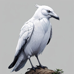 Fototapeta premium White crow on a light background