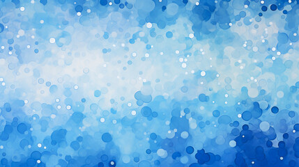 An abstract, watercolor-like  background of blue and white circles and blobs on a light blue. The circles and blobs vary in size and opacity, creating a sense of depth and movement. 