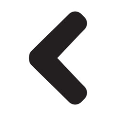 Left arrow icon vector. Prev icon sign symbol vector. Left arrow vector icon illustration isolated on white background