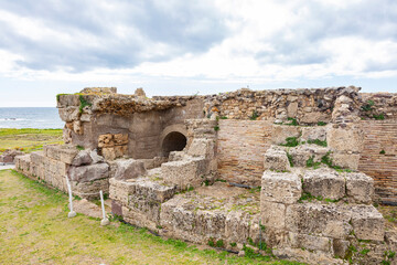 Ruins of Roman civilization, Nora, Sardinia, Italy - obrazy, fototapety, plakaty