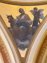 Foto op Plexiglas BARI, ITALY - MARCH 3, 2022: The fresco  St. Luke the Evangelist in the church Chiesa San Domenico by Raffaele Armenise (1921). © Renáta Sedmáková