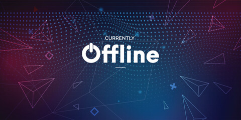modern currently offline banner with abstract background twitch