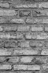 White brick wall. Vintage background with copyspace