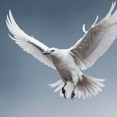 White crow on a light background