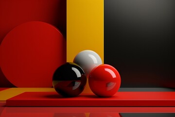 billiard balls on a table, Generative AI