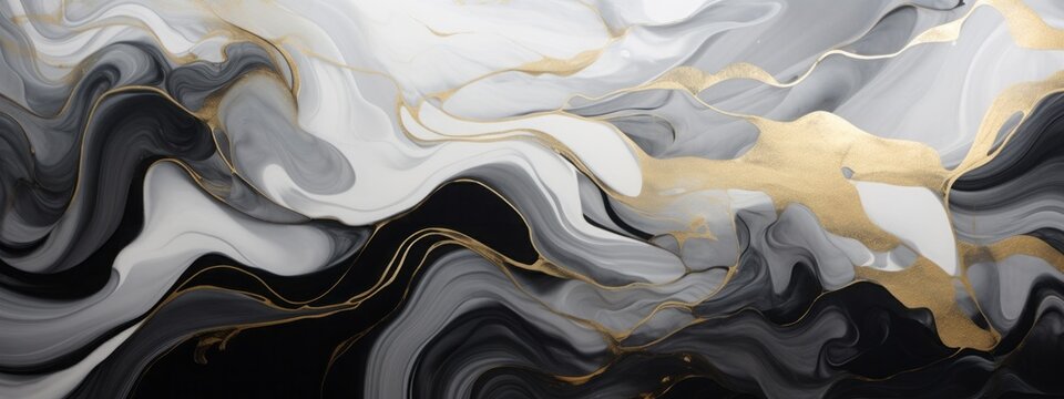 Gold abstract black marble background art paint pattern ink texture watercolor white fluid wall. Abstract liquid gold design luxury wallpaper nature black brush oil modern paper splash painting water.