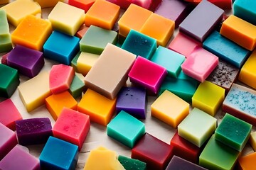 Fototapeta na wymiar colorful soap bars