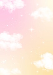 Pastel sky and stars fantasy background.	