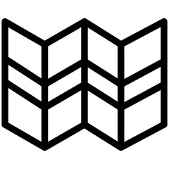 Map icon flat vector illustration