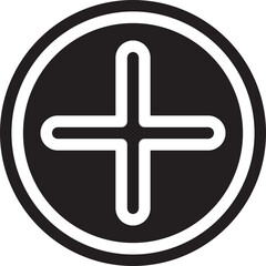 Plus sign icon flat vector illustration