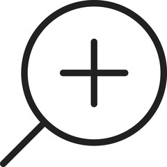 Obraz premium Zoom in icon flat vector illustration