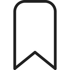 Bookmark icon flat vector illustration