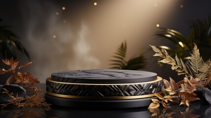 Abstract scene background. podium. Product presentation, mock up, show cosmetic product, Podium, stage pedestal or platform.