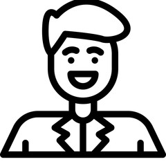 Male teacher icon flat vector illustration