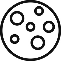 Full moon icon flat vector illustration