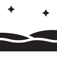 Desert icon flat vector illustration