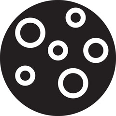 Full moon icon flat vector illustration