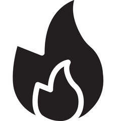 Fire icon flat vector illustration