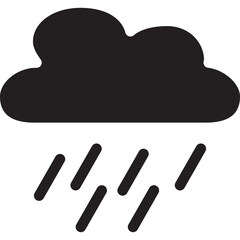 Rain icon flat vector illustration