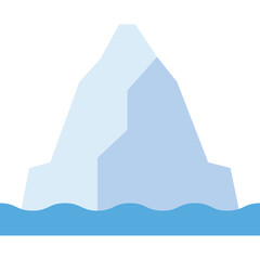 Iceberg icon flat vector illustration