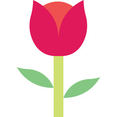 Tulip icon flat vector illustration