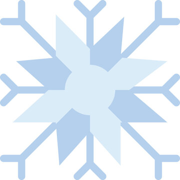 Snowflake icon flat vector illustration