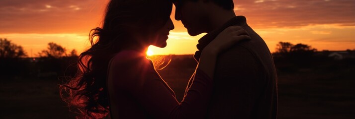 An awe-inspiring shadow of a loving pair