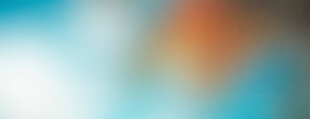 Abstract color gradient background grainy orange blue yellow white noise texture backdrop banner...