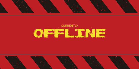 offline twitch background design with grunge background template design vector illustration