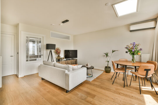 Living room with furniture and television