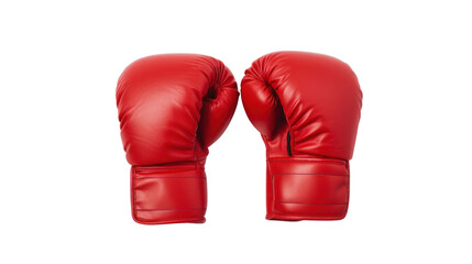 Boxing red gloves on the transparent background