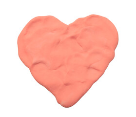 PNG Pink plasticine handmade texture heart frame on transparent background