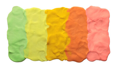 PNG Color rainbow plasticine handmade texture frame isolated on transparent background.