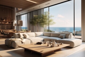 Modern interior design living room.