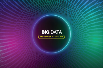 big data business background with abstract circle design vector illustration