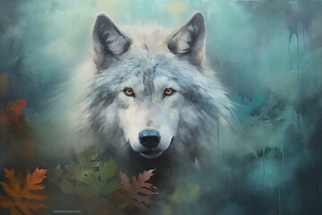 exploring the essence of nature - a glimpse into the enigmatic wolf. Generative AI