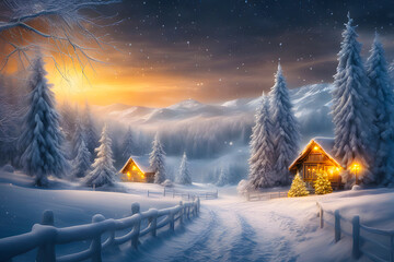 Fototapeta premium house in the forest