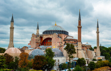 Fototapeta na wymiar Hagia Sophia / Ayasofya. Hagia Sophia is the famous historical building of the Istanbul. Turkey.
